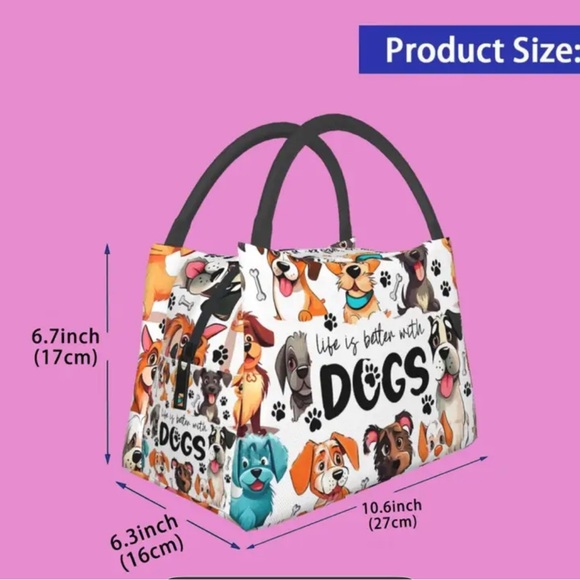 NEW SET Dog-Themed! Insulated LUNCH BAG & TUMBLER! - Picture 5 of 11